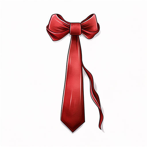 Tie clipart in the style of Chiaroscuro Art, on a white background