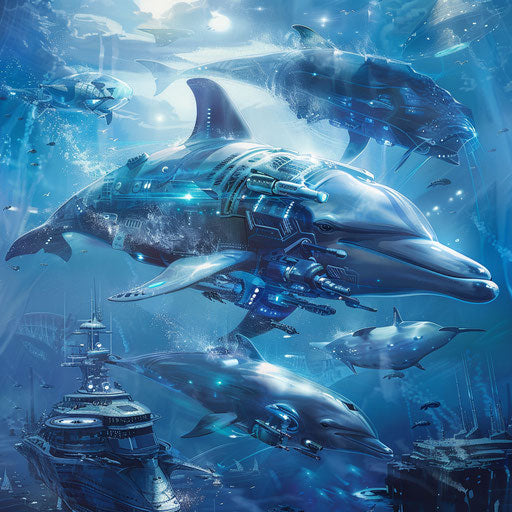Technological dolphins in a sci-fi universe