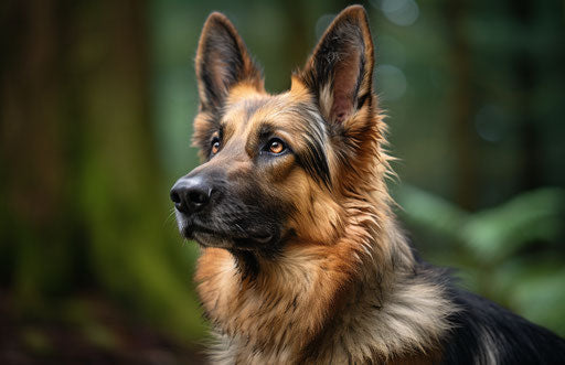 German shepherd training tips, light green and dark amber style