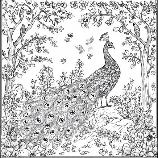 Peacock Coloring Page - Coloring Sheets for Everyone