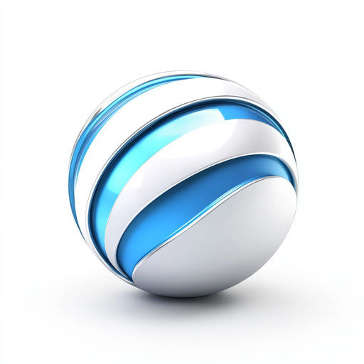 Inspiring 3D logo design with stylized spherical icon