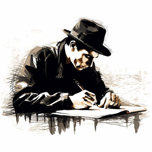 Artistic representation in Chiaroscuro Art on white