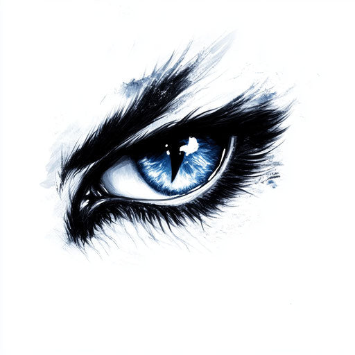 Animal eye tattoo sketch on arm