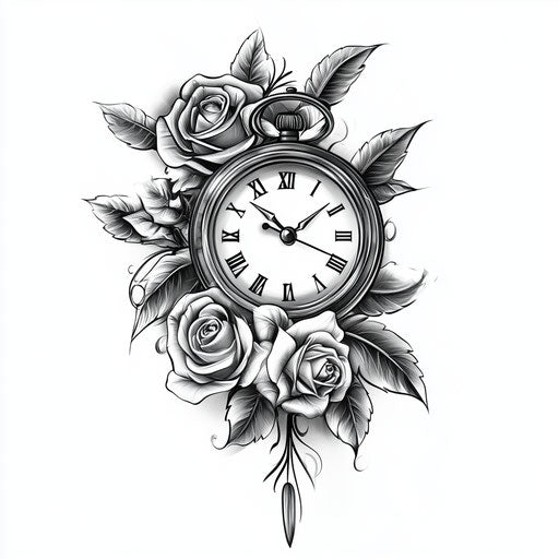 Timeless love symbolized in father tattoo flat sketch