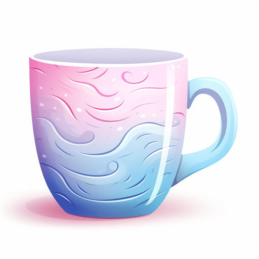 Cup illustration in Pastel Colors Art style