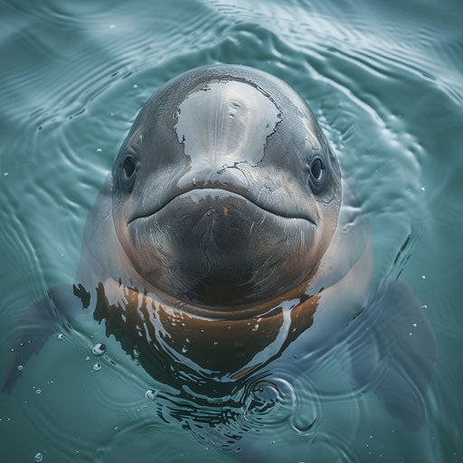 Unique smile of a Yangtze River dolphin
