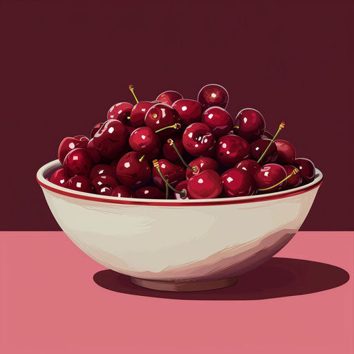 Realistic art clipart on rich flat burgundy background