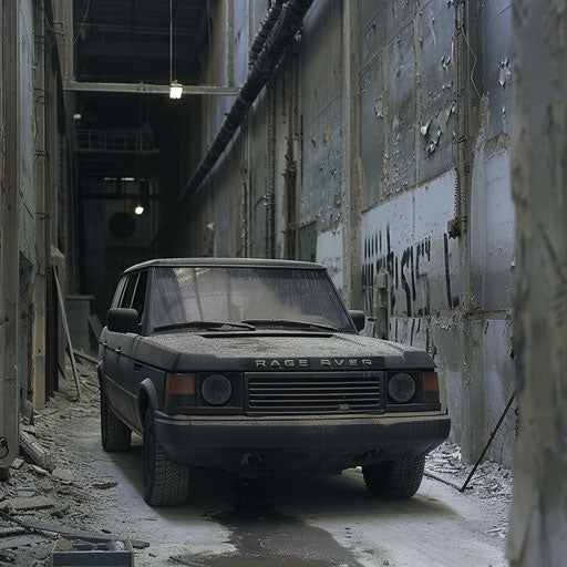 Stealthy 1994 Range Rover with matte black military exterior