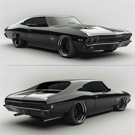 1969 Chevrolet Chevelle SS with sleek, futuristic interior