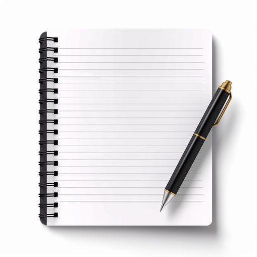 Minimalist style note clipart, on a white background