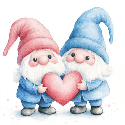 Lovely gnomes with a heart