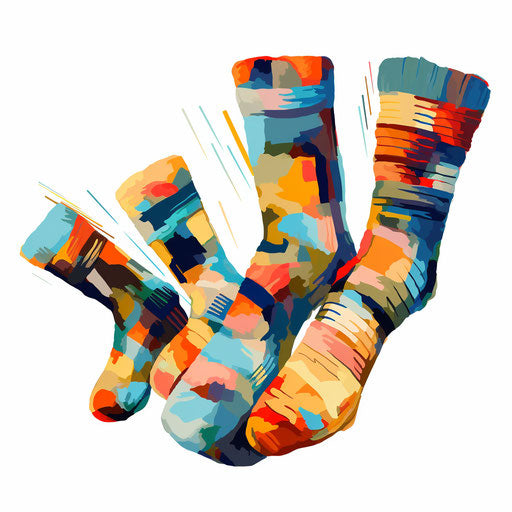 Socks Clipart in the style of Impressionistic Art