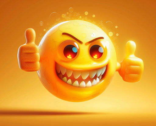 Excited emoji giving a thumbs up