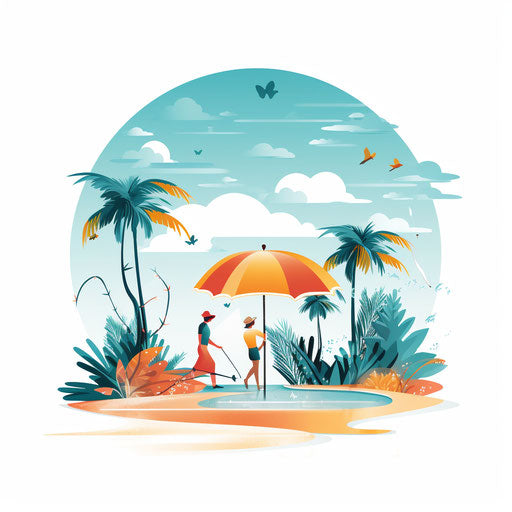 Minimalist Summer Season Illustration
