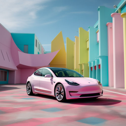 Tesla Model 3 Pastel Colors