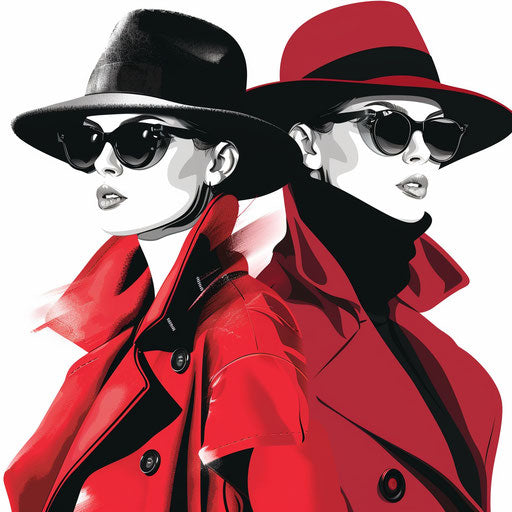 Fashion clipart in photo realistic style on flat white background