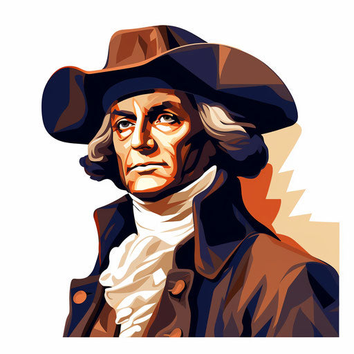 Presidents Day clipart in the style of Chiaroscuro Art, on a white background