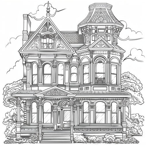 Intricate Victorian house with elaborate details