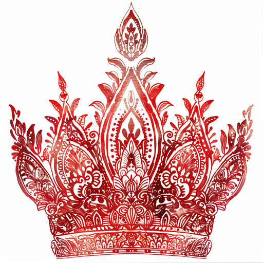Intricate Queen Crown Tattoo Sketches