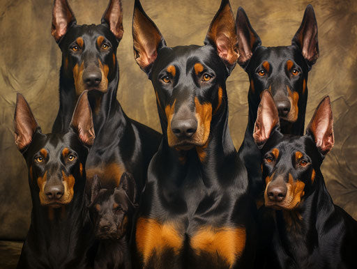 Kennels for a litter of doberman pinschers
