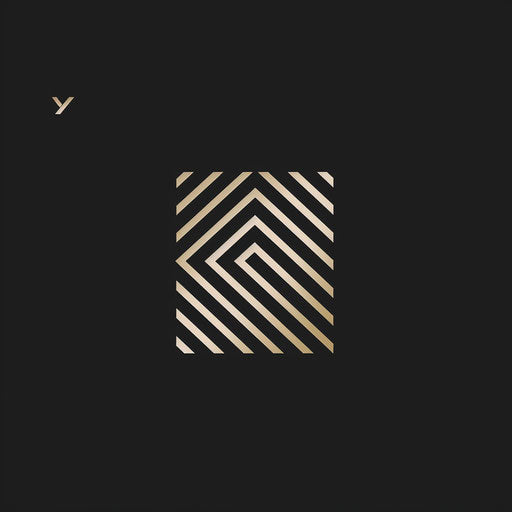 Minimalist print logo on black background, clean and elegant design