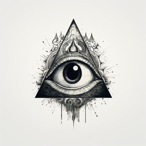 All seeing eye in a triangular shape