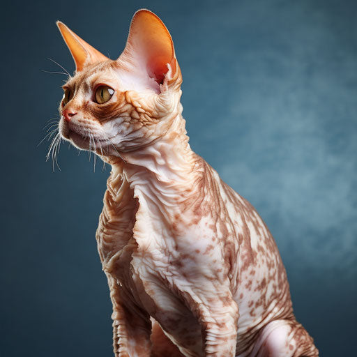 Devon Rex cat profile view