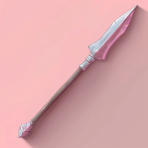 Dusky rose background with realistic spear clipart