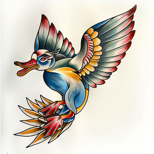 Bright Duck Tattoo Sketches