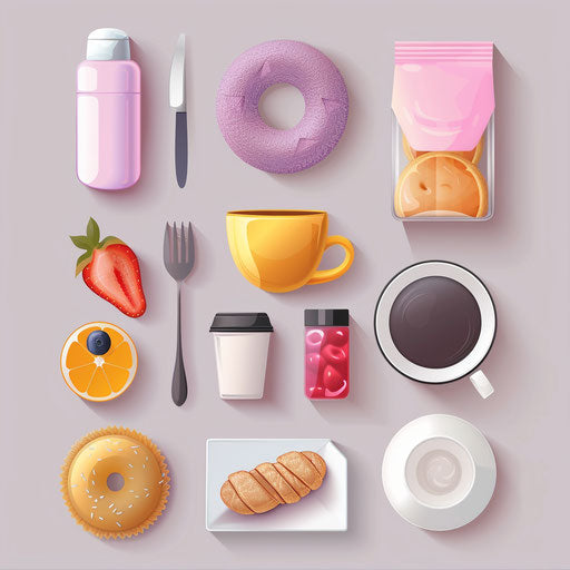 Daily Routine with Flat Random Background and Metallic Sheen