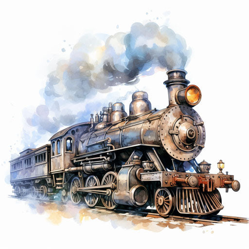 Vapor clipart in the style of Oil painting, on white background