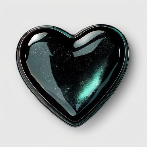 Black heart cut out on transparent background, #screenshotsaturday style