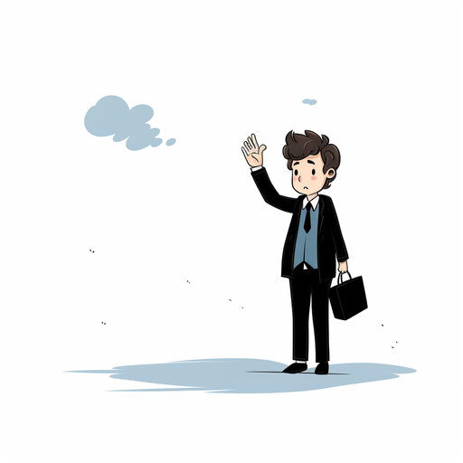 Farewell clipart in Minimalist style, on white background