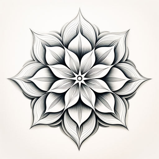 Elegant mandala with fine lines and intricate details