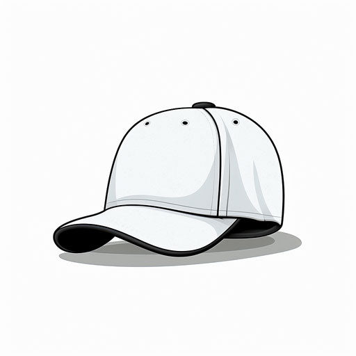 Minimalist style baseball cap clipart, on white background
