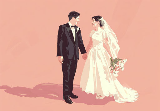 Animated wedding in the style of Tokujin Yoshioka, Alex Gross