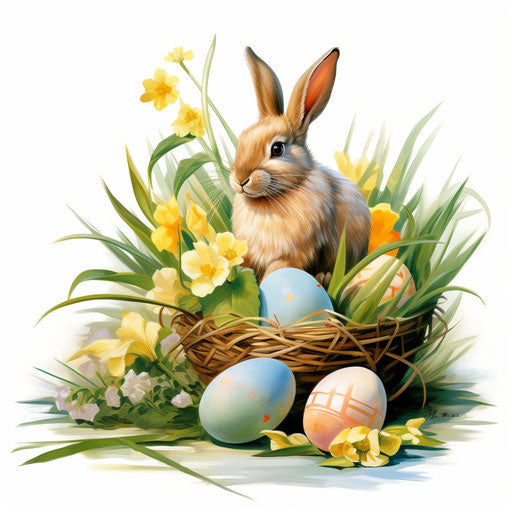 Easter clipart images in the style of Oil painting