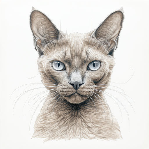 Burmese cat sketch