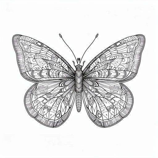 Butterfly with intricate wing patterns