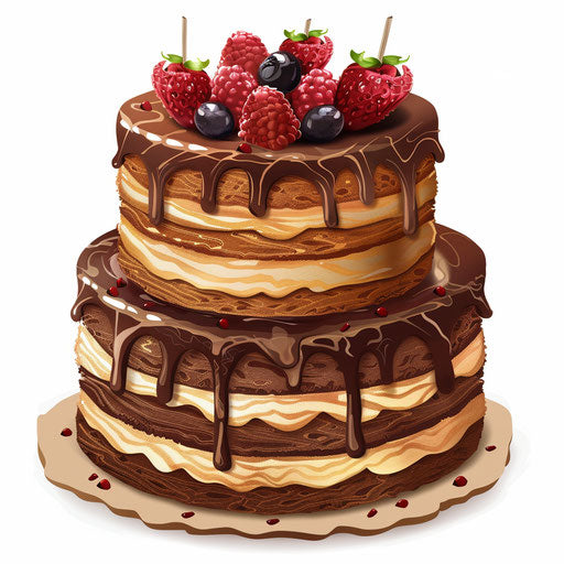 Cake clipart in photo realistic style