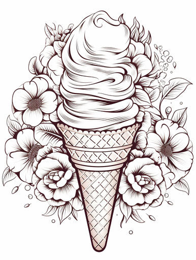 Unicorn ice cream coloring, icepunk style, charming characters, heatwave, jessie arms botke 3:4