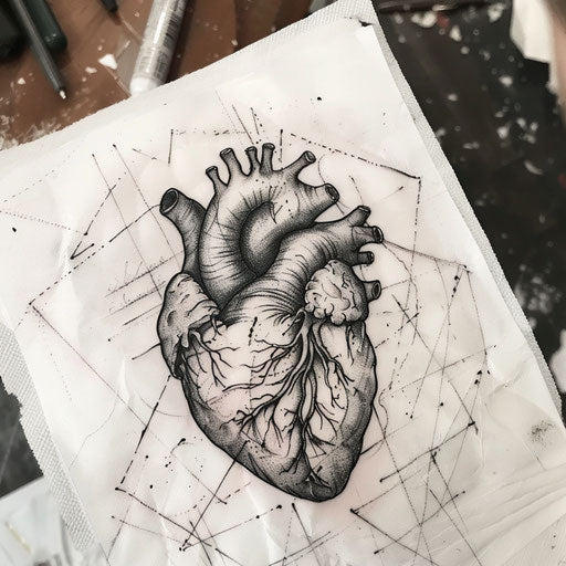 Black heart with 3D optical illusion