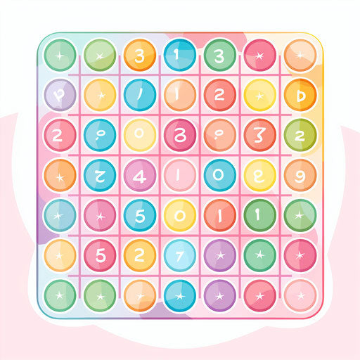 Bingo clipart in Pastel Colors Art style, on white background