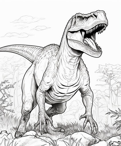 Free tyrannosaur dinosaur coloring pages for toddlers