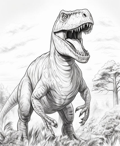 Tyrannosaur Dinosaur Coloring Pages for Toddlers