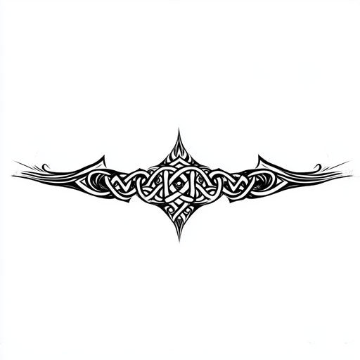 Men's bracelet tattoo with Celtic knotwork design