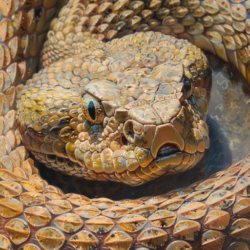 Rattlesnake with detailed textures and natural light