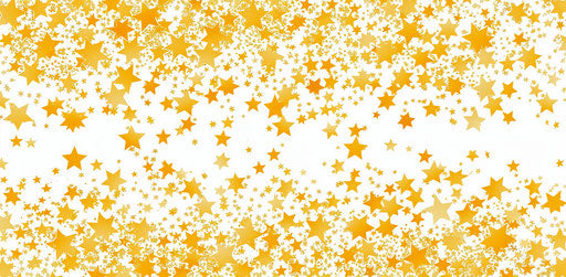 Yellow stars on white background, shimmering rounded style