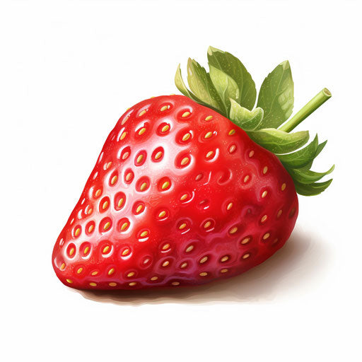 Strawberry clipart in the style of Oil painting, on a white background