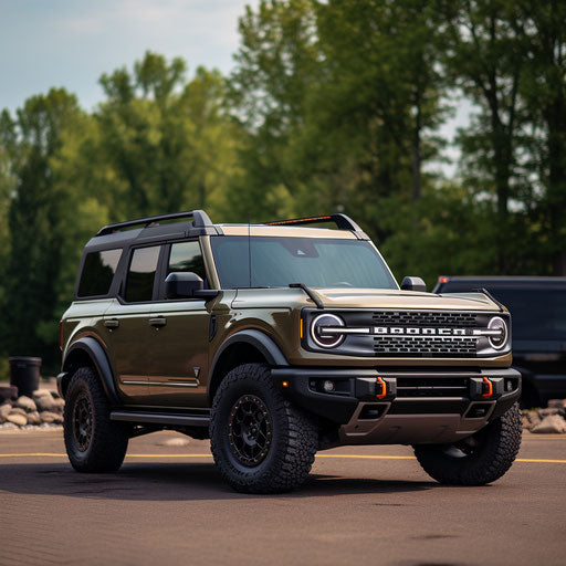 Old classic brown Ford Bronco